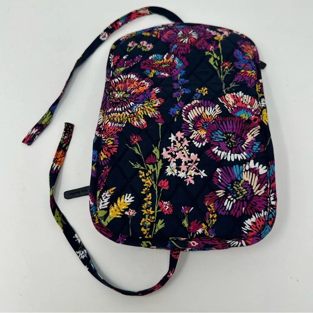 Vera Bradley Midnight Wildflowers Cosmetic Toiletries Travel Bag